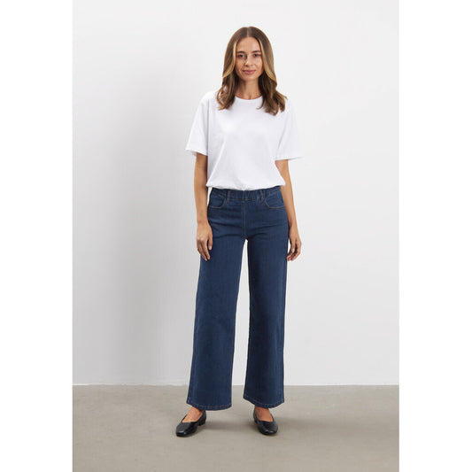 Donna Kort - Mörk Denim