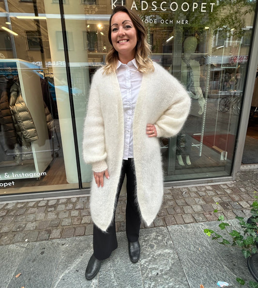 Kid mohair lång kofta