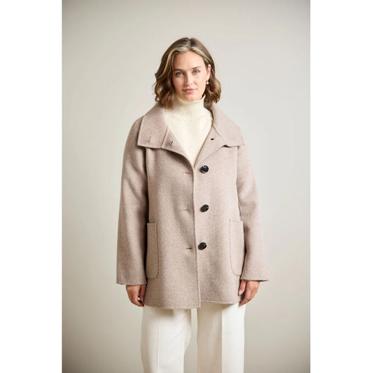 Beige ullkappa Oline