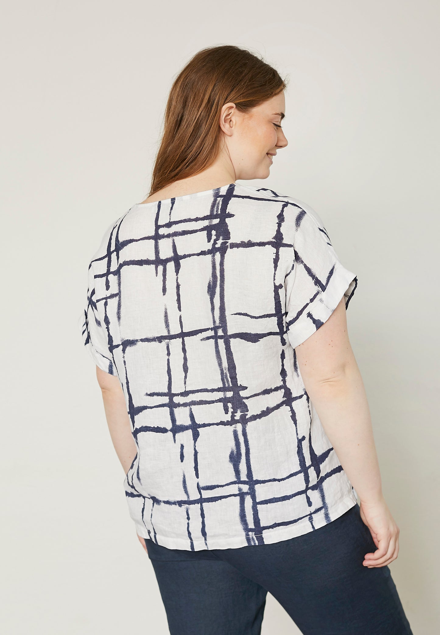 Blus i linne Jasna - Vit