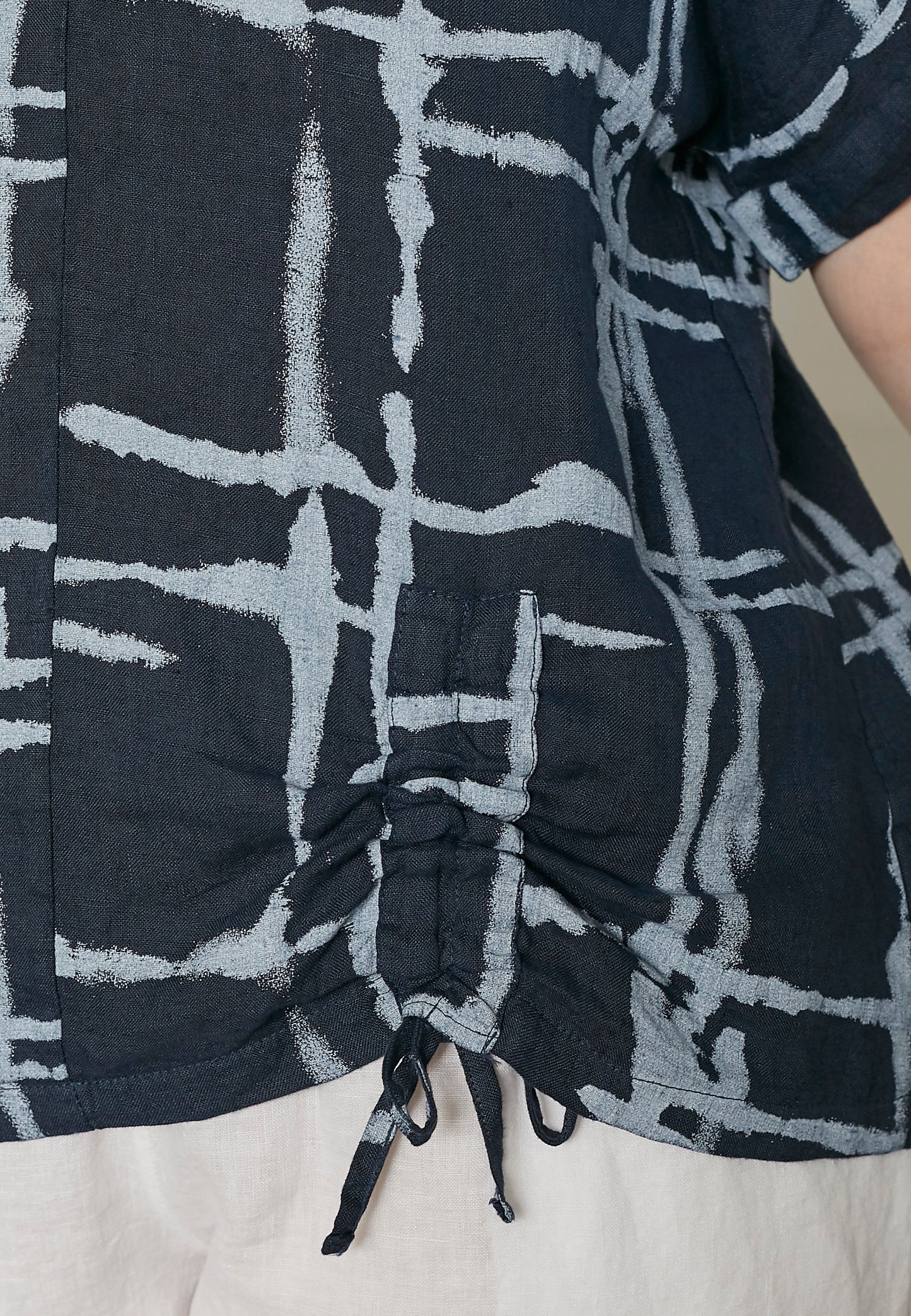 Blus i linne Jasna - Marin