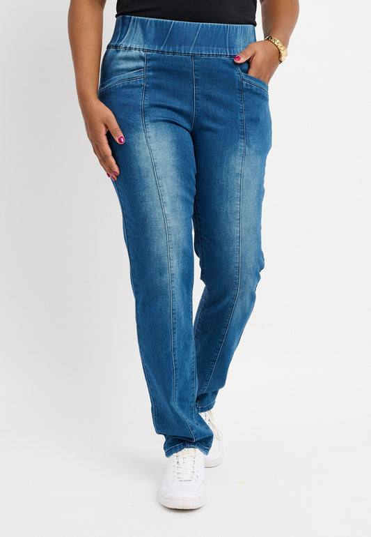 Dra på byxa jeans Lis - Flera färger