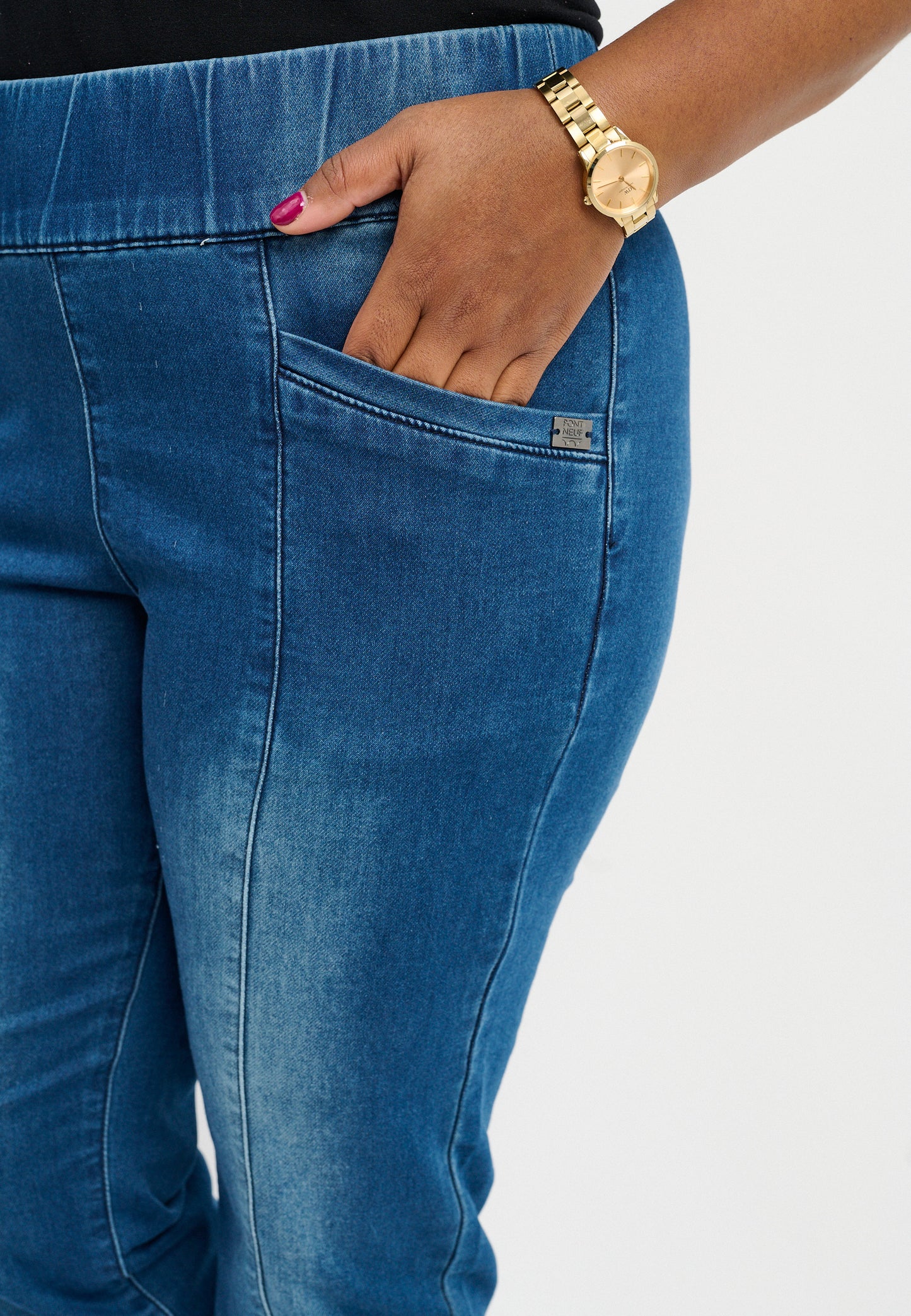 Dra på byxa jeans Lis - Flera färger